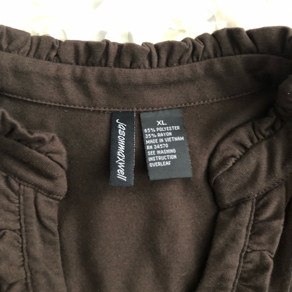 Brown short sleeve top - Picture 3 of 4